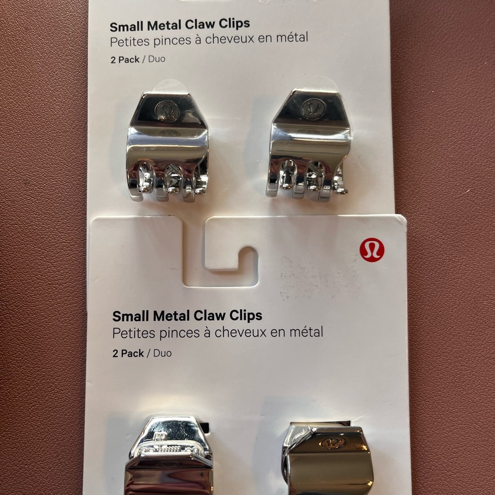 Lululemon Silver Metal Claw Clips-4